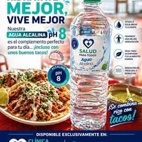 Agua alcalina pH 8